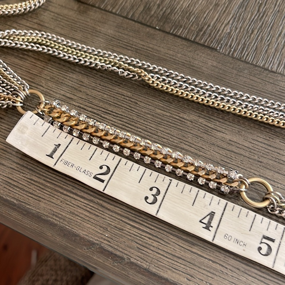 Chico’s Two-tone Y Necklace with Rhinestone - Picture 13 of 15